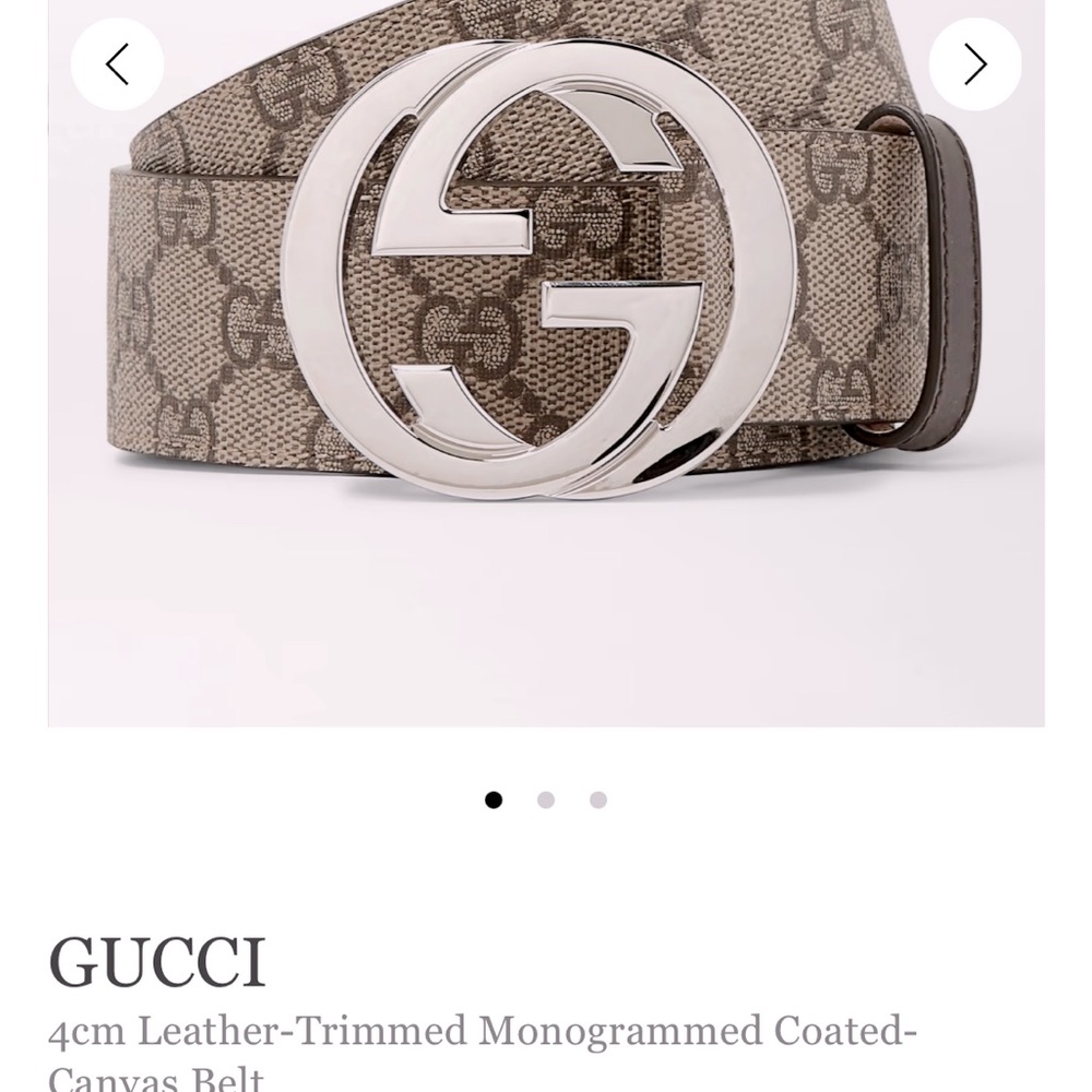 Gucci belt with GG logo all around the belt
